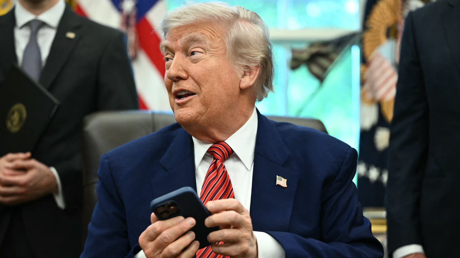 US President Donald Trump speaks after signing executive orders in the Oval Office of the White House in Washington, DC, on May 23, 2025. (Photo by Mandel NGAN / AFP) (Photo by MANDEL NGAN/AFP via Getty Images)