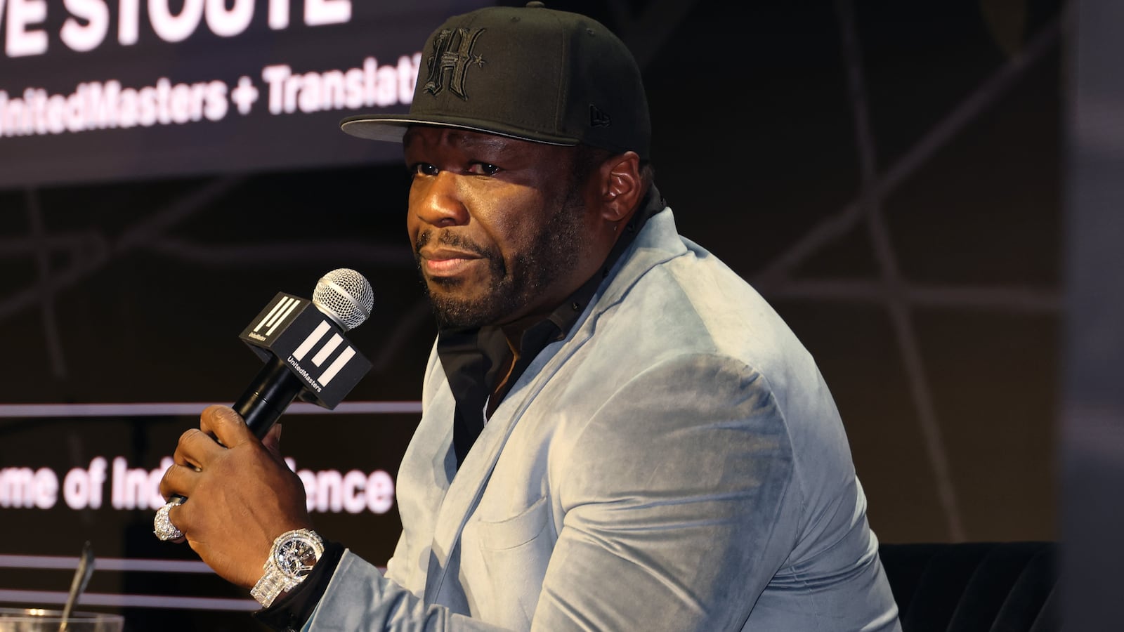 NEW YORK, NEW YORK - OCTOBER 24: 50 Cent attends the UnitedMasters SelectCon 2024 on October 24, 2024 in New York City. (Photo by Johnny Nunez/WireImage)