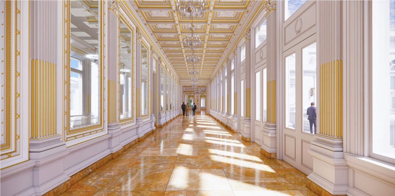 White House ballroom projections