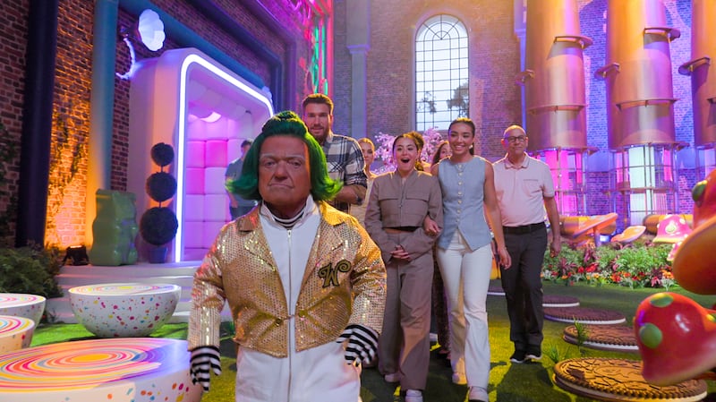 Rusty Goffe, Hunter, Sasha, Gabrielle, and Jefferey in 'Wonka's The Golden Ticket'