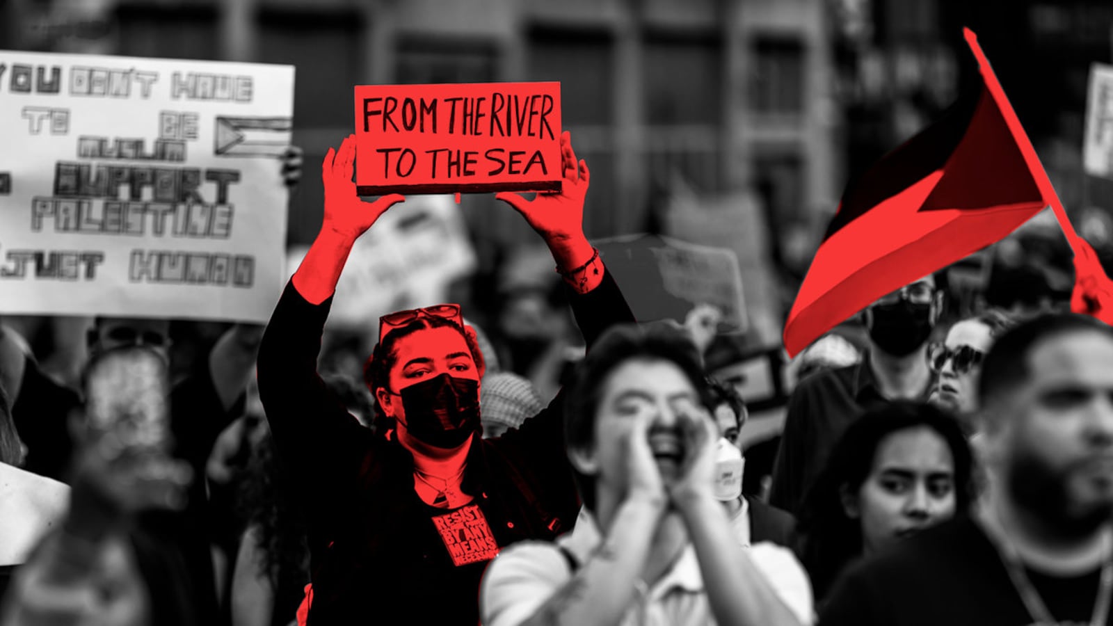 A pro-Palestine protest