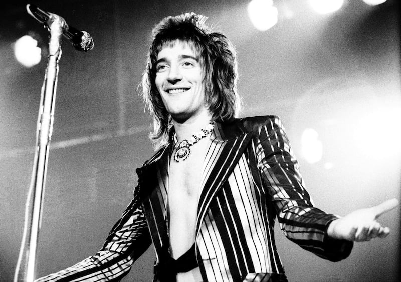 Rod Stewart performing live onstage, June 1972.