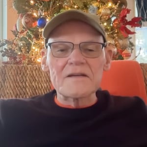 Screenshot of James Carville speaking.