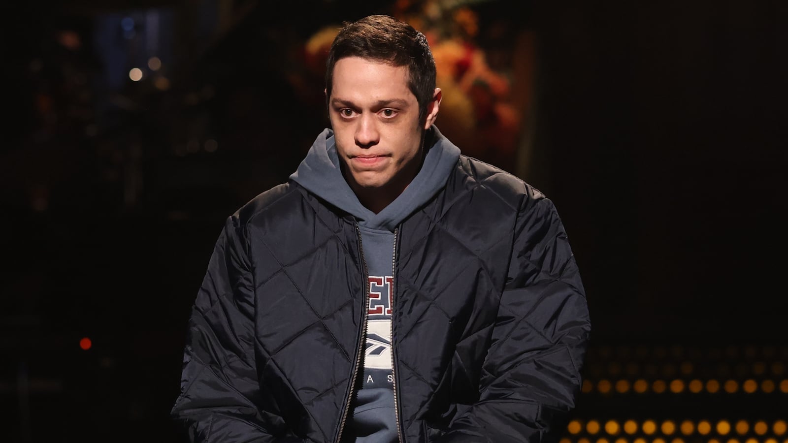 SATURDAY NIGHT LIVE -- "Pete Davidson, Ice Spice" Episode 1845 -- Pictured: Host Pete Davidson during the Cold Open on Saturday, October 14, 2023 -- (Photo by: Will Heath/NBC via Getty Images)