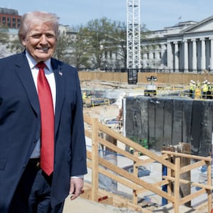 Donald Trump posts about his ballroom on Truth Social.