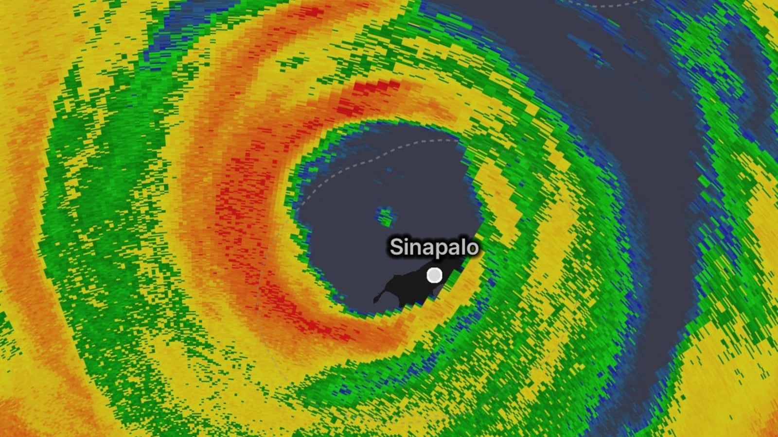 Super Typhoon Bavi hitting Rota.