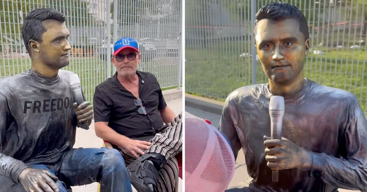 Sculptor Fumes as His $100K Charlie Kirk Statue Gets Snubbed