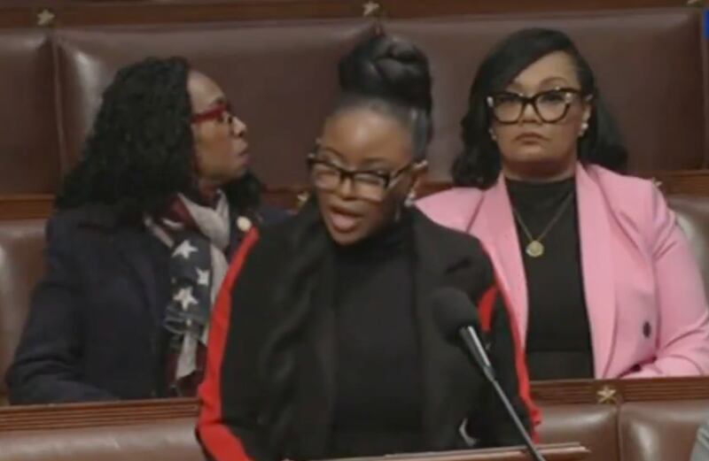 Rep. Jasmine Crockett speaking on the House floor accused several Republicans of taking donations from Jeffrey Epstein but it was a different one than the disgraced financier.