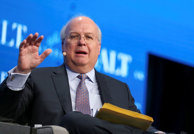 Former White House Deputy Chief of Staff Karl Rove speaks during the SALT conference in Las Vegas, Nevada, U.S. May 18, 2017.