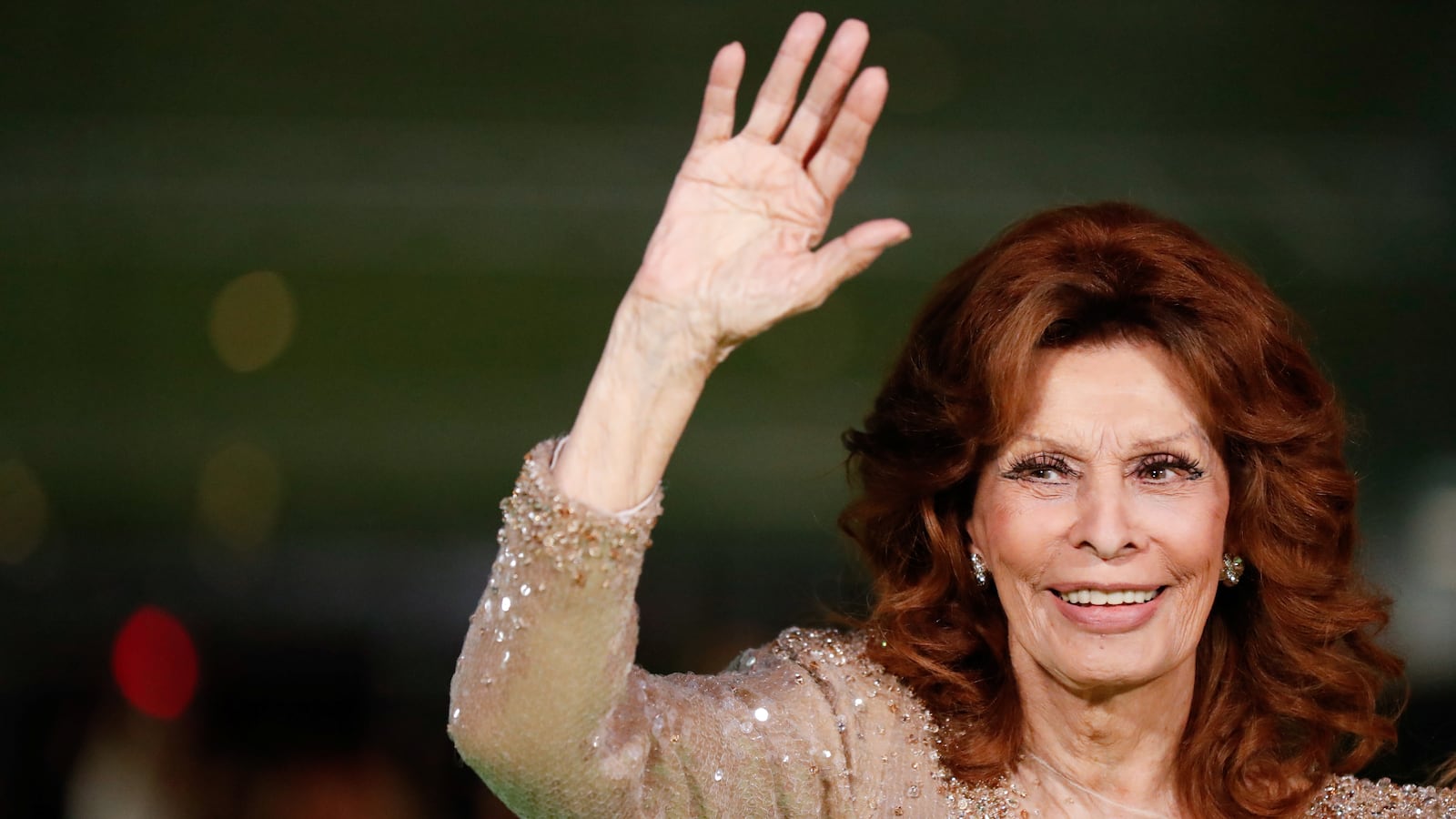 Actor Sophia Loren poses at the Academy Museum of Motion Pictures gala in Los Angeles in September 2021.