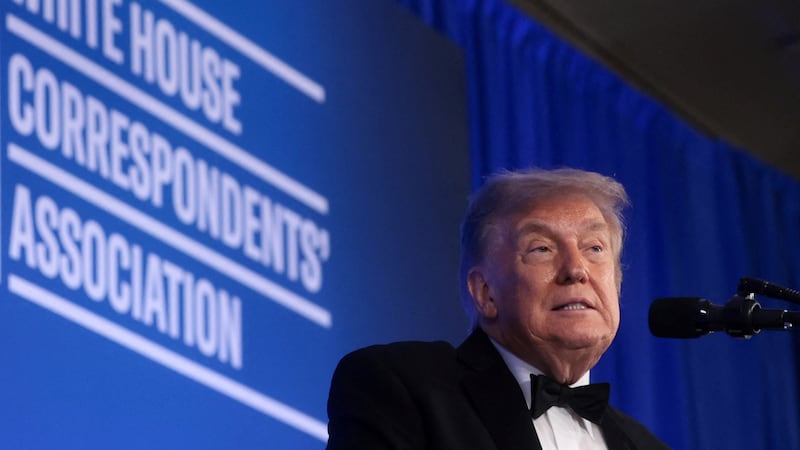 U.S. President Donald Trump delivers remarks at the White House Correspondents' Association (WHCA) Dinner, which was rescheduled from April after it was interrupted when a man tried to force his way through security and fired a shotgun, at the Waldorf Astoria hotel in Washington, D.C., U.S., July 24, 2026. REUTERS/Jonathan Ernst