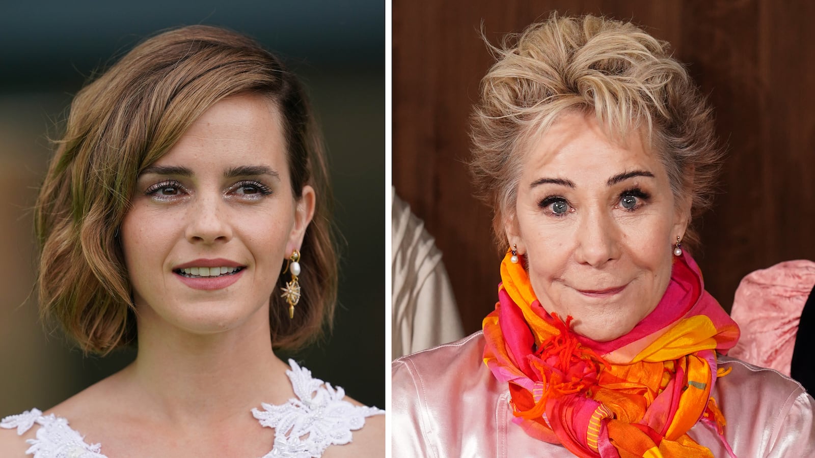 Undated file photos of Emma Watson (left) and Zoe Wanamaker who have been banned from driving for High Wycombe Magistrates' Court on Wednesday. Watson, who played Hermione Granger in the Harry Potter franchise, drove her blue Audi at 38mph in a 30mph zone in Oxford, on the evening of July 31 last year and Wanamaker, who starred in Harry Potter And The Philosopher's Stone in 2001 as teacher Madam Hooch, was caught speeding on August 7, 2024, on the M4 in Newbury, Berkshire. Issue date: Wednesday July 16, 2025. (Photo by PA/PA Images via Getty Images)