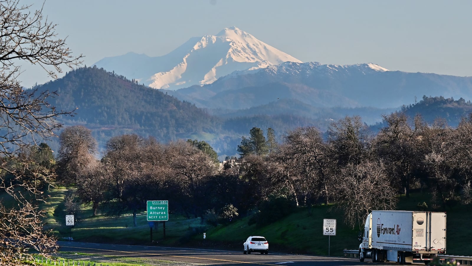 The Mount Shasta on February 24, 2024, in Redding in California's Shasta County, one of the states' most conservative counties. Shasta County is a conservative island of 180,000 people in largely Democratic California. It voted Republican by a significant margin in every presidential election since Ronald Reagan's 1980 win.