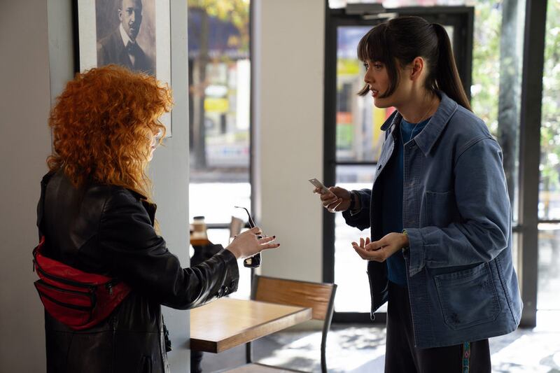 Natasha Lyonne as Charlie Cale and Patti Harrison as Alex