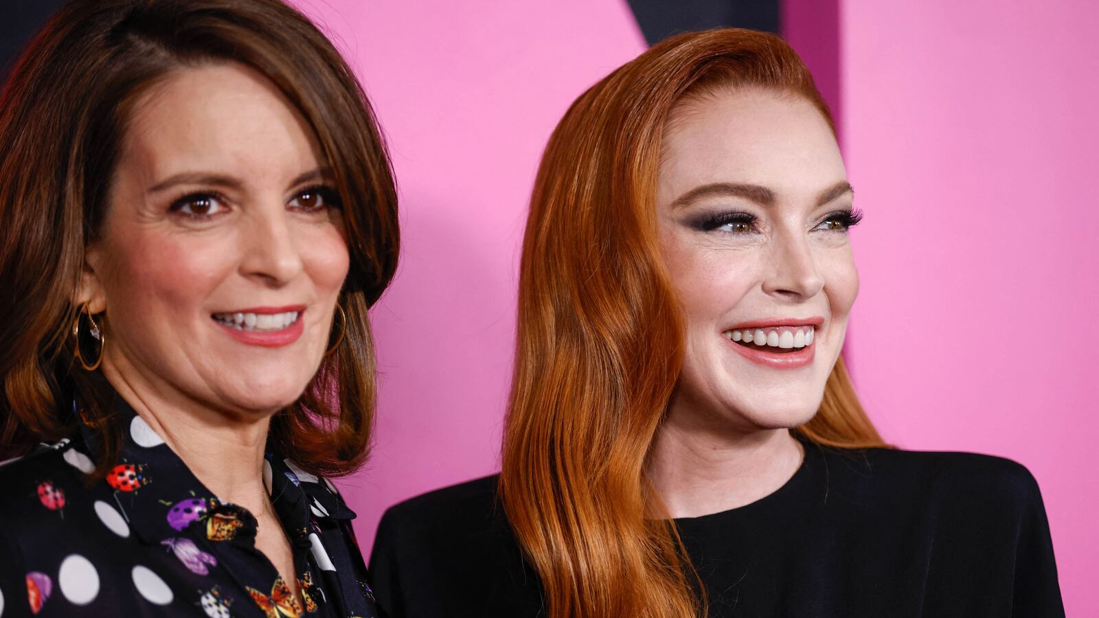 Lindsay Lohan Tina Fey arrive for the premiere of Paramount Pictures' "Mean Girls"
