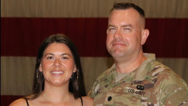 The couple met while serving in the US Army Reserve.