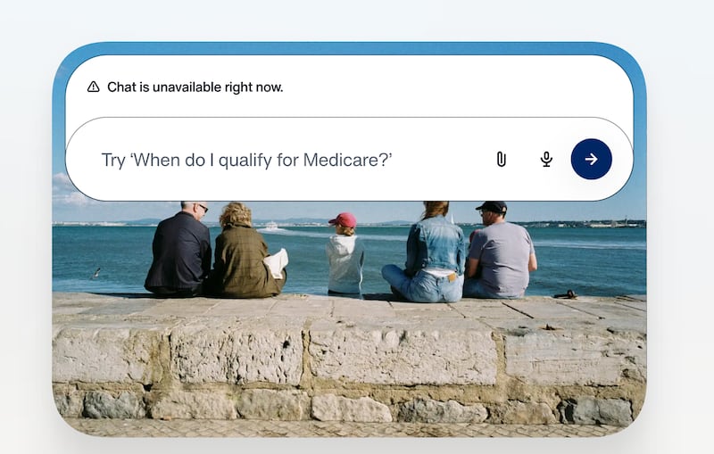The website's chat bot stopped working within minutes of the launch.