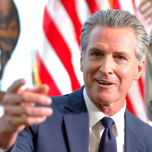 California Governor Gavin Newsom announces efforts to reduce crime by deploying California Highway Patrol (CHP) crime suppression teams to hotspots in the state, during a news conference in his office in Sacramento, California, U.S. August 28, 2025. REUTERS/Fred Greaves