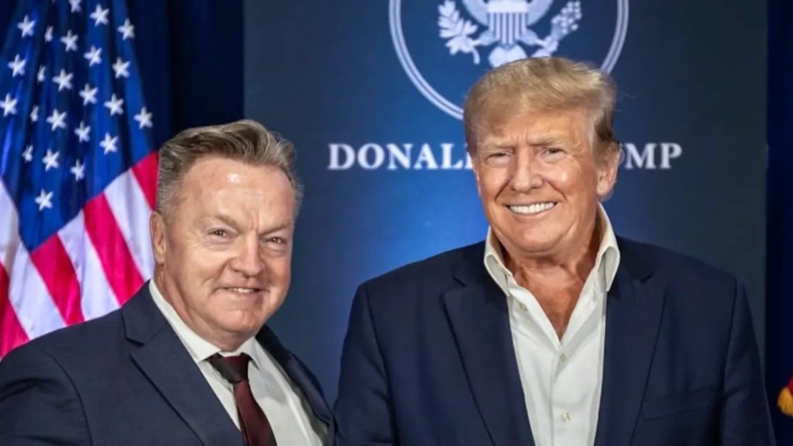 A photo of State Sen. Anthony Kern posing for a photo with Donald Trump.