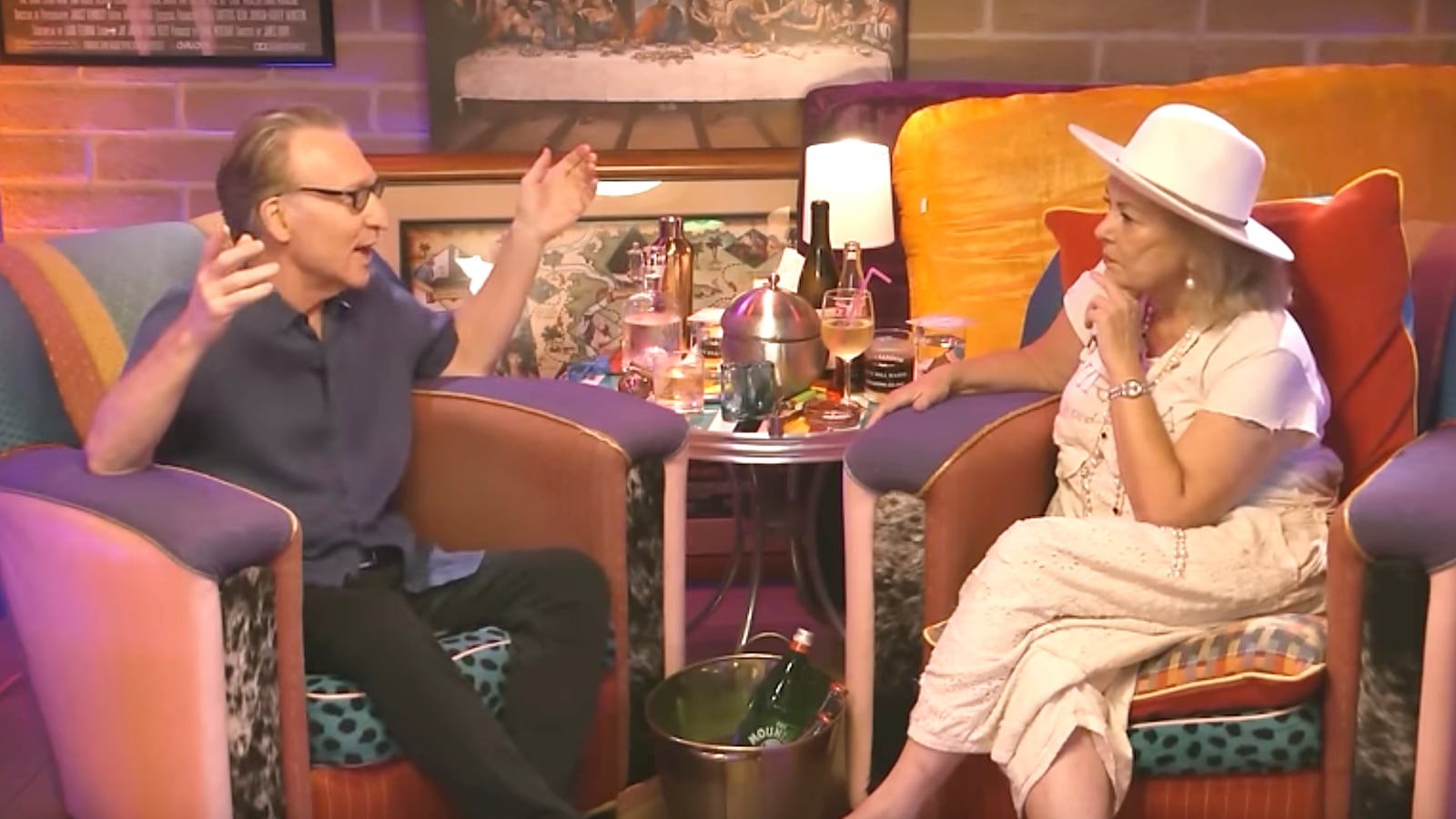 Bill Maher and Roseanne Barr