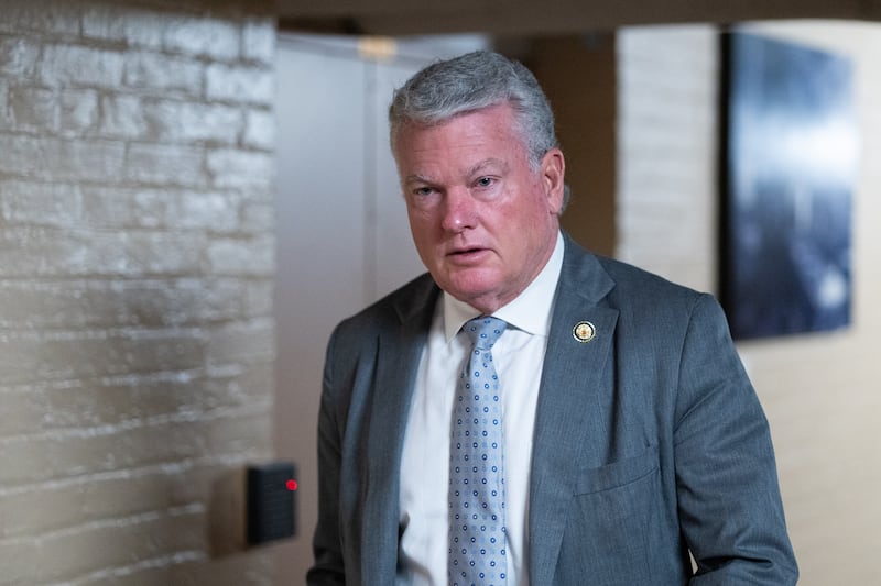 Rep. Mike Collins, R-Ga., arrives for the House Republican Conference meeting in the U.S. Capitol on Wednesday, December 10, 2025.