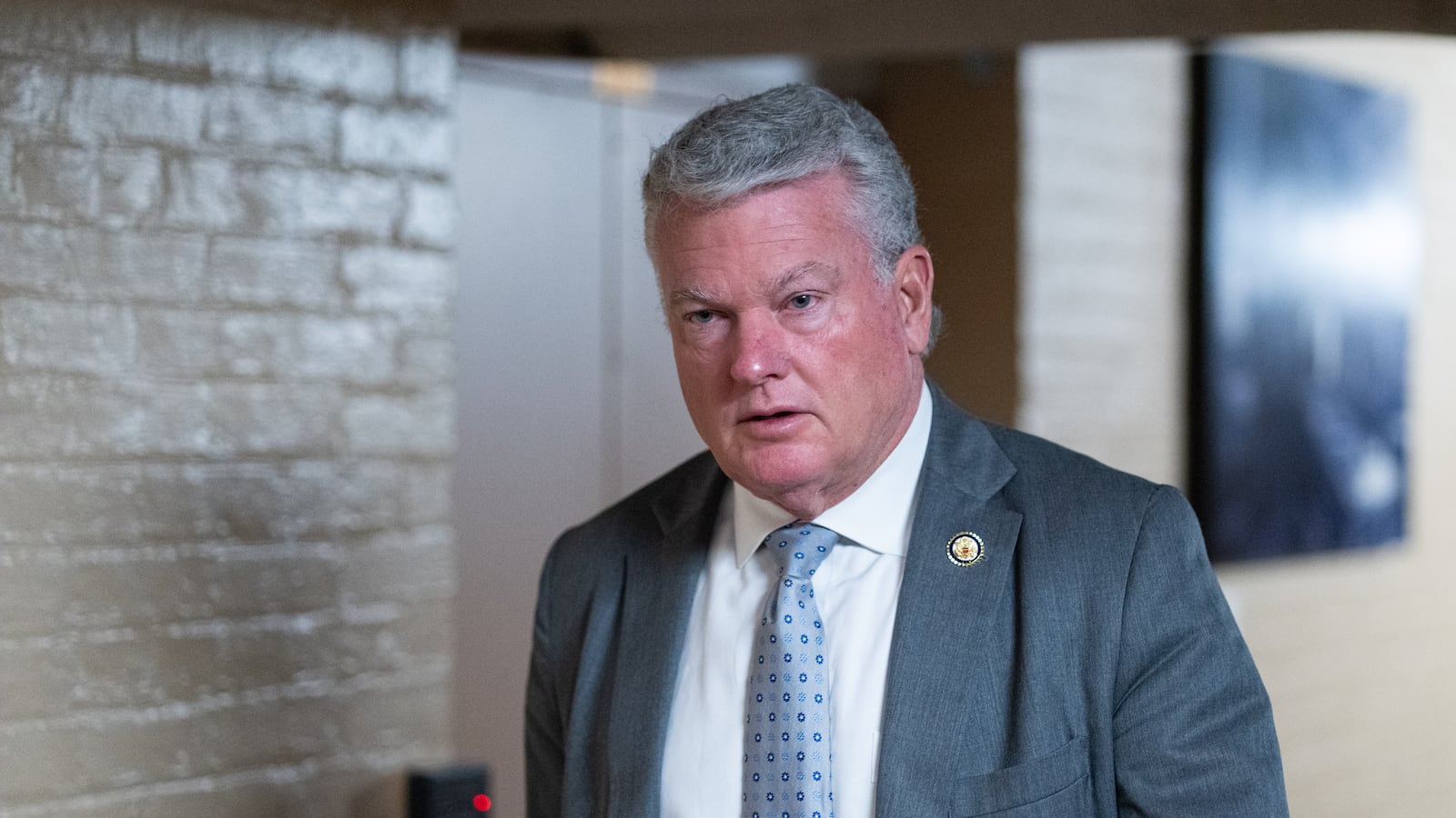 Rep. Mike Collins, R-Ga., arrives for the House Republican Conference meeting in the U.S. Capitol on Wednesday, December 10, 2025.