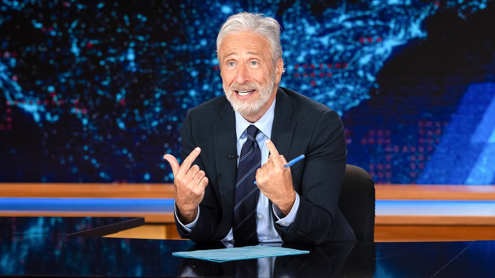 NEW YORK - MAY 18: Jon Stewart on the Comedy Central series The Daily Show. (Photo by Matt Wilson/Comedy Central via Getty Images) *** Local Caption ***Jon Stewart