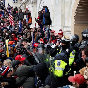 The riot outside the US Capitol on Jan. 6, 2021