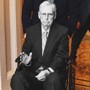 Mitch McConnell waving
