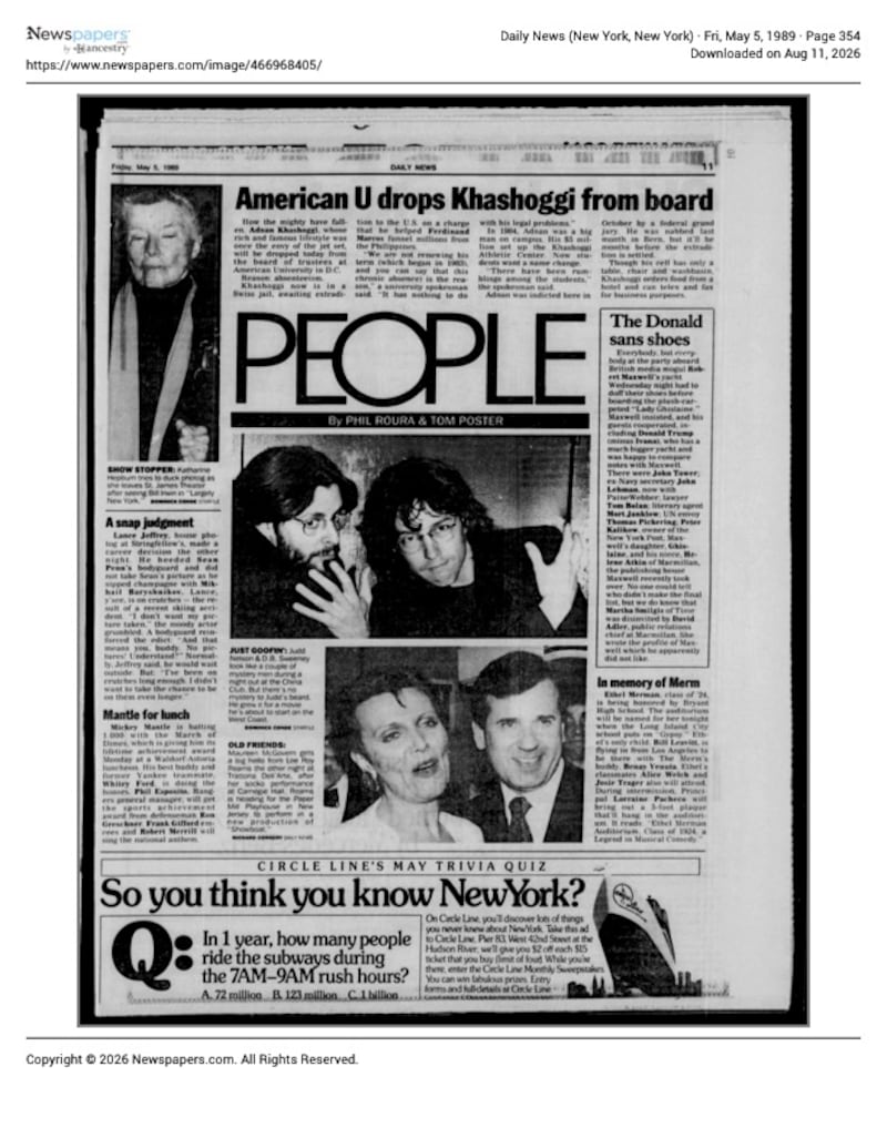 reproduction of a Daily News print article.