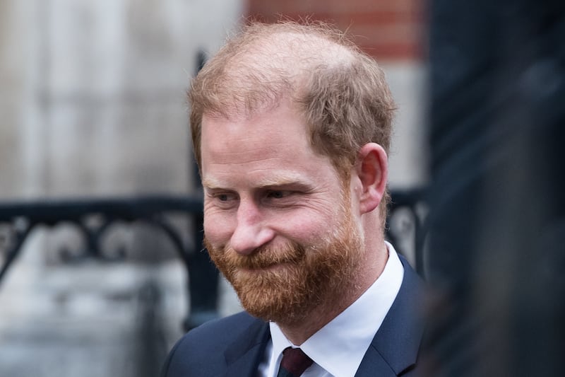 LONDON, UNITED KINGDOM - JANUARY 22, 2026: Prince Harry, Duke of Sussex, leaves the High Court after attending the fourth day of the trial in a privacy case against Associated Newspapers Limited (ANL), the publisher of the Daily Mail, over unlawful information gathering in London, United Kingdom on January 22, 2026. Seven high-profile claimants allege ANL hired private detectives to commit a series of unlawful acts ranging from phone tapping, home bugging to obtaining medical records by deception. (Photo credit should read Wiktor Szymanowicz/Future Publishing via Getty Images)