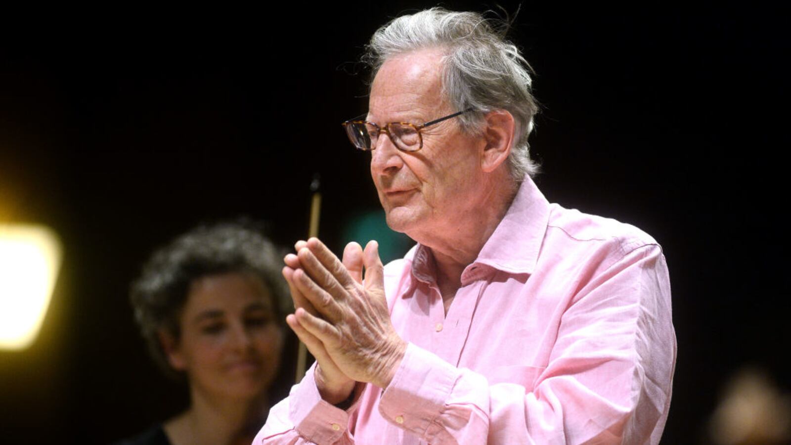 Sir John Eliot Gardiner conducts the English Baroque Soloists in the Bologna Festival 2022 opening concert at Manzoni Theater on May 2, 2022, in Bologna, Italy.