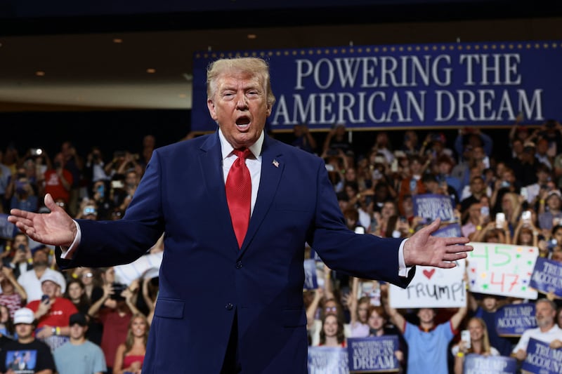 President Donald Trump at a Georgia rally.