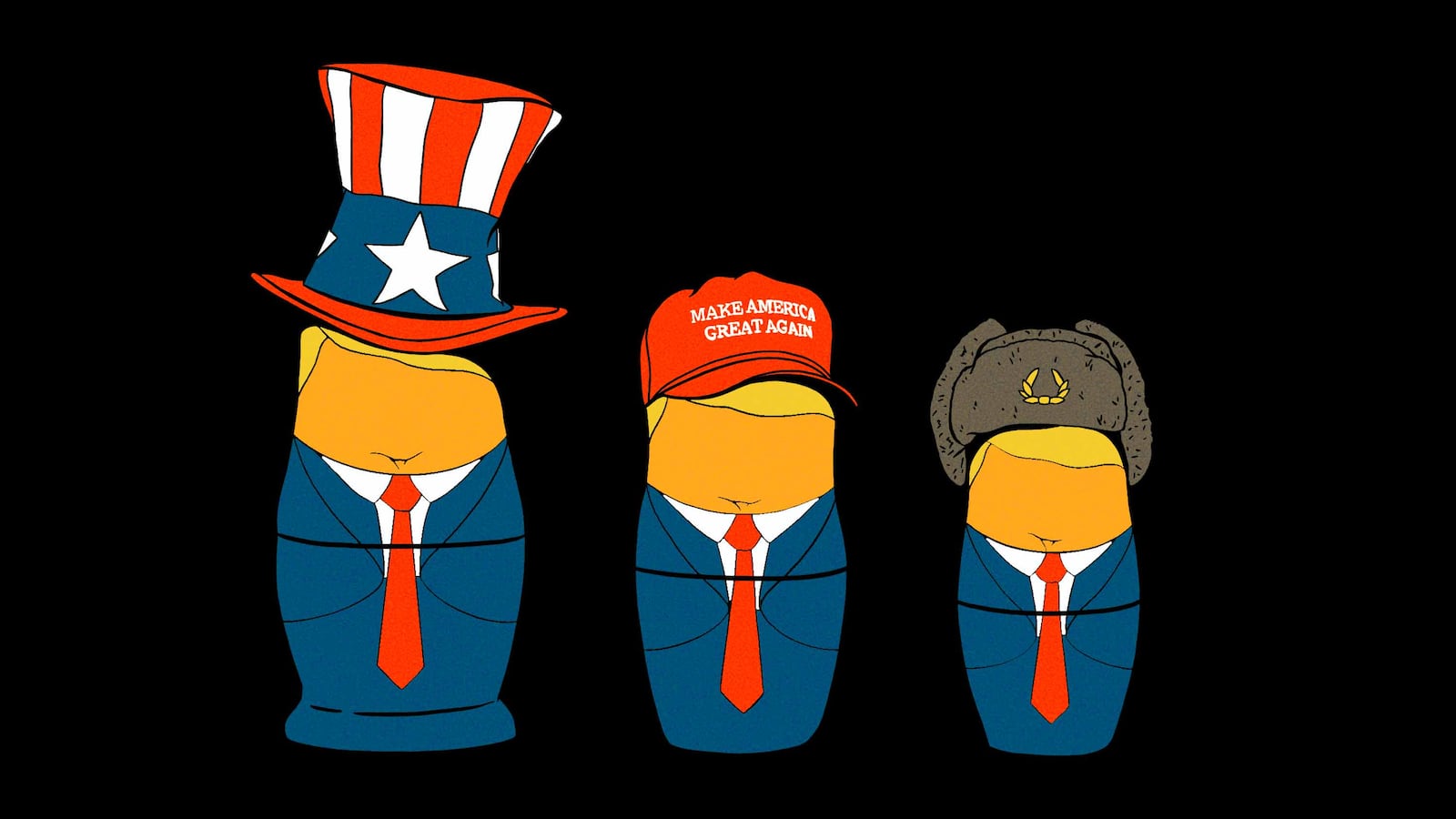 Donald Trump Russian nesting dolls