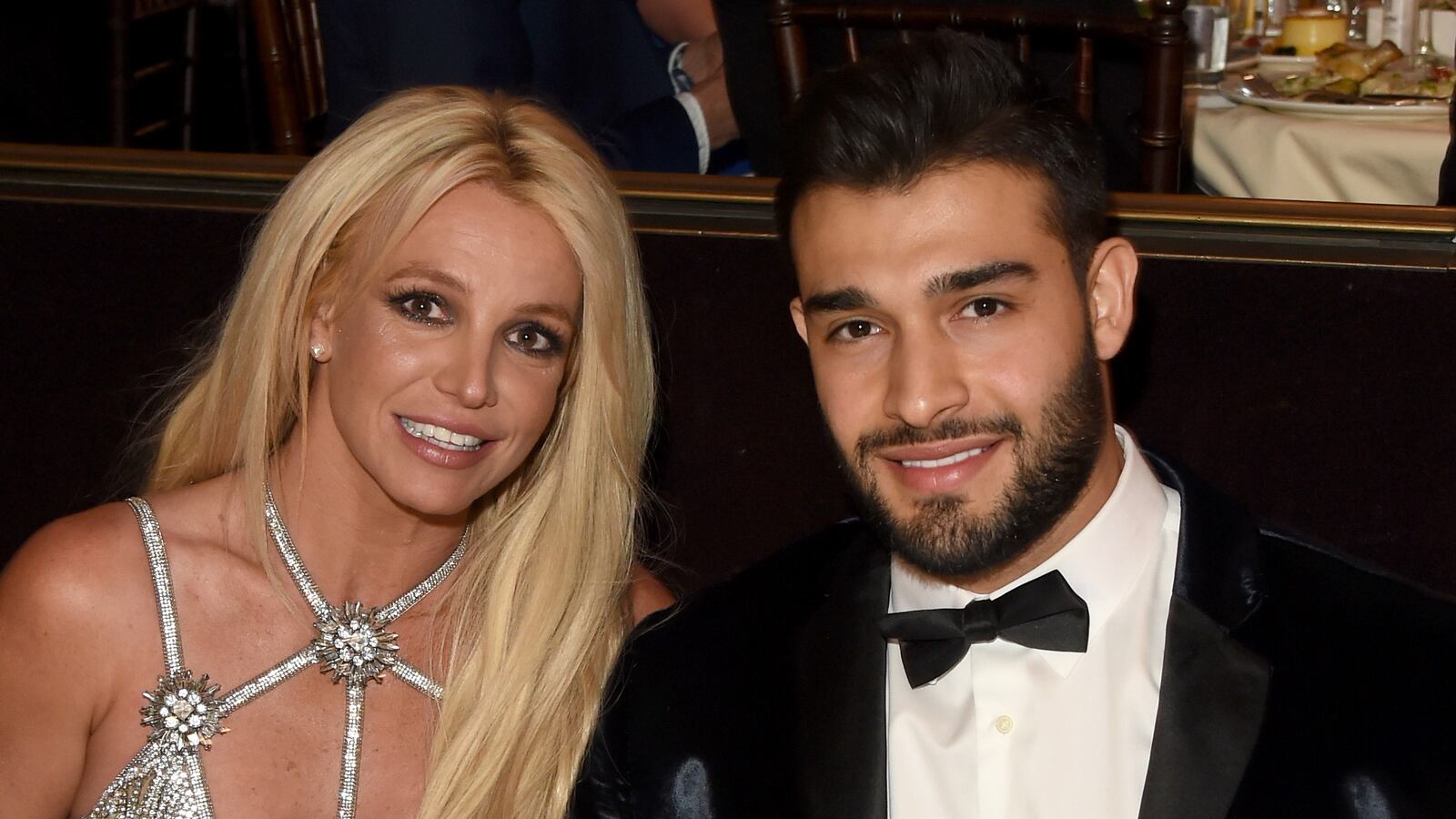 Honoree Britney Spears (L) and Sam Asghari attend the 29th Annual GLAAD Media Awards at The Beverly Hilton Hotel on April 12, 2018 in Beverly Hills, California.