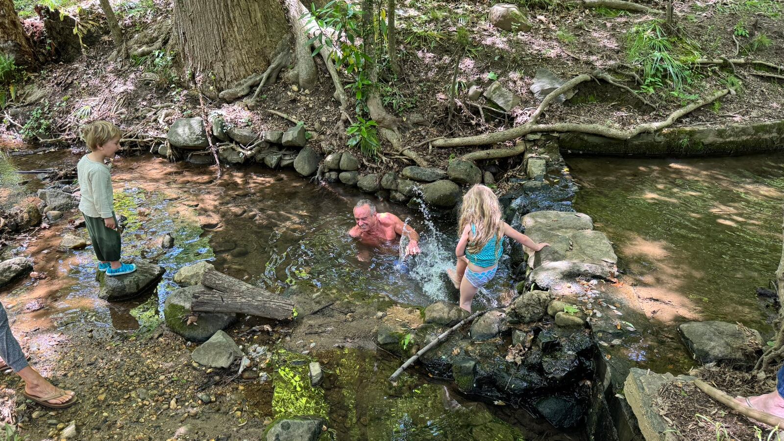 Robert F. Kennedy with family at Rock Creek.