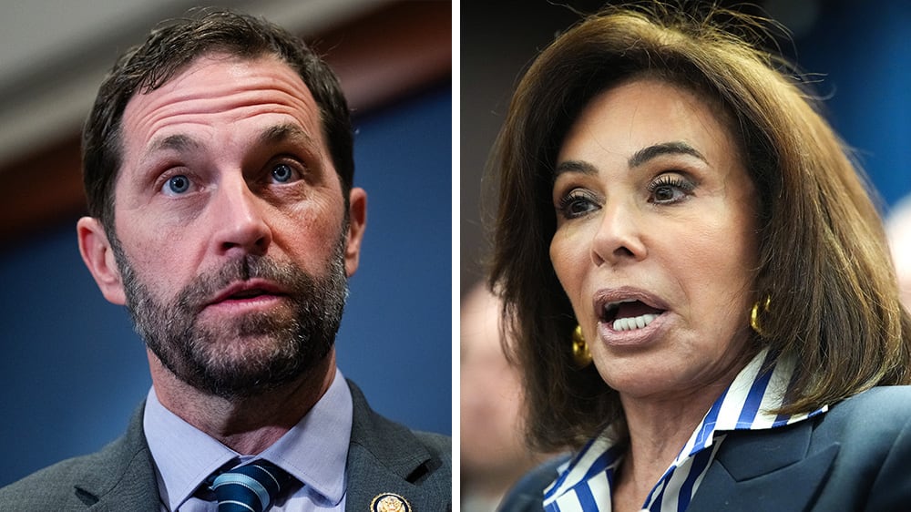 Rep. Jason Crow and Jeanine Pirro