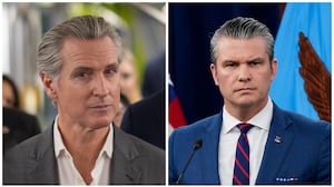 Gavin Newsom and Pete Hegseth