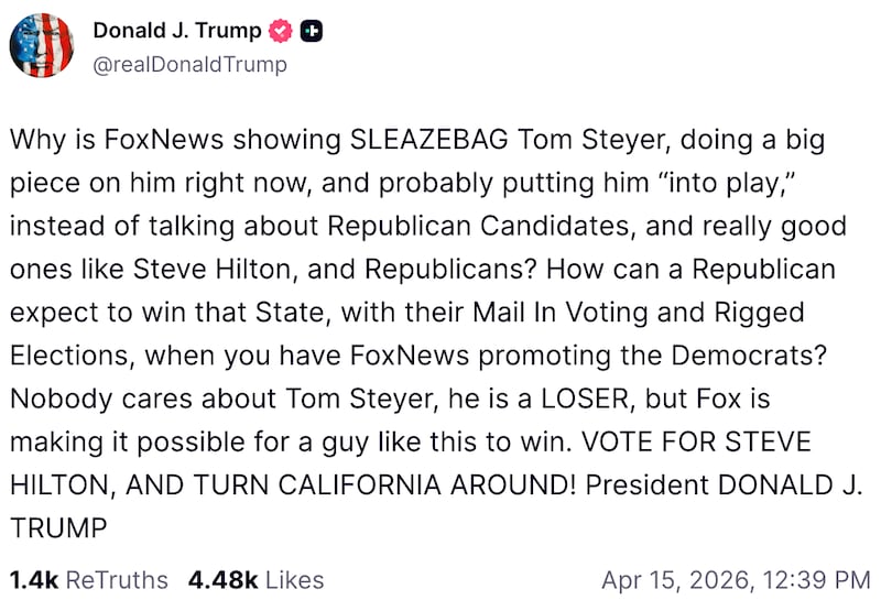 Donald Trump on Truth Social