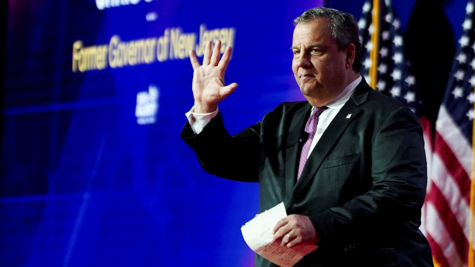 Chris Christie addresses the Faith and Freedom Coalition’s 2023 Road to Majority conference in Washington, D.C., June 23, 2023.