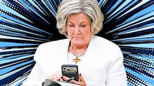 A photo illustration of White House Chief of Staff Susie Wiles for PunchUp.