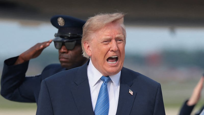 Donald Trump at Andrews Air Force Base in Maryland.