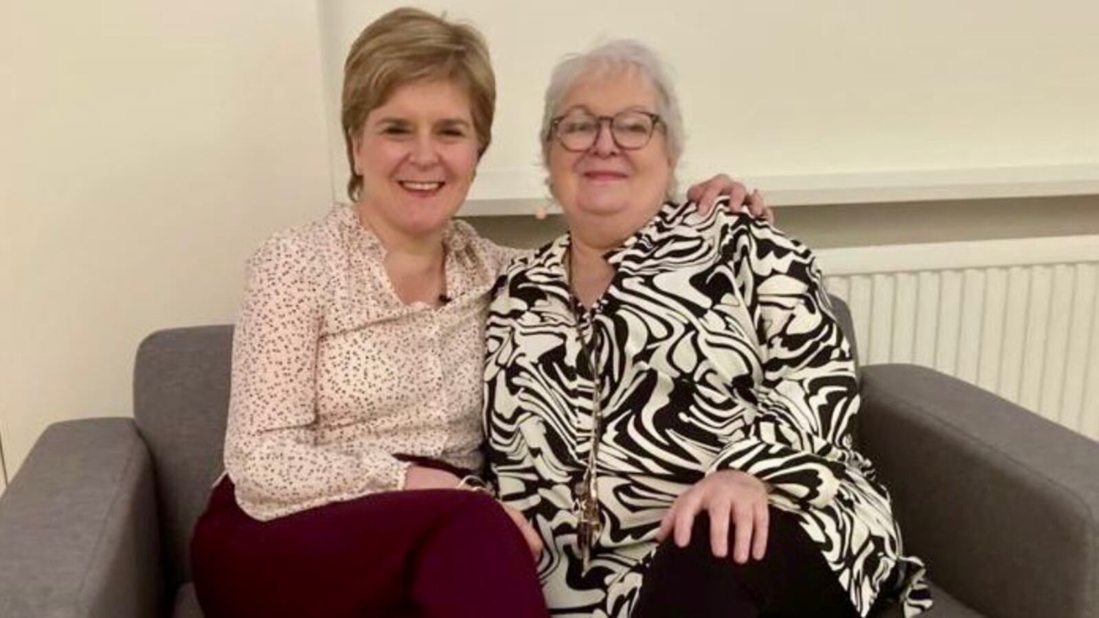 Nicola Sturgeon and comedian Janey Godley