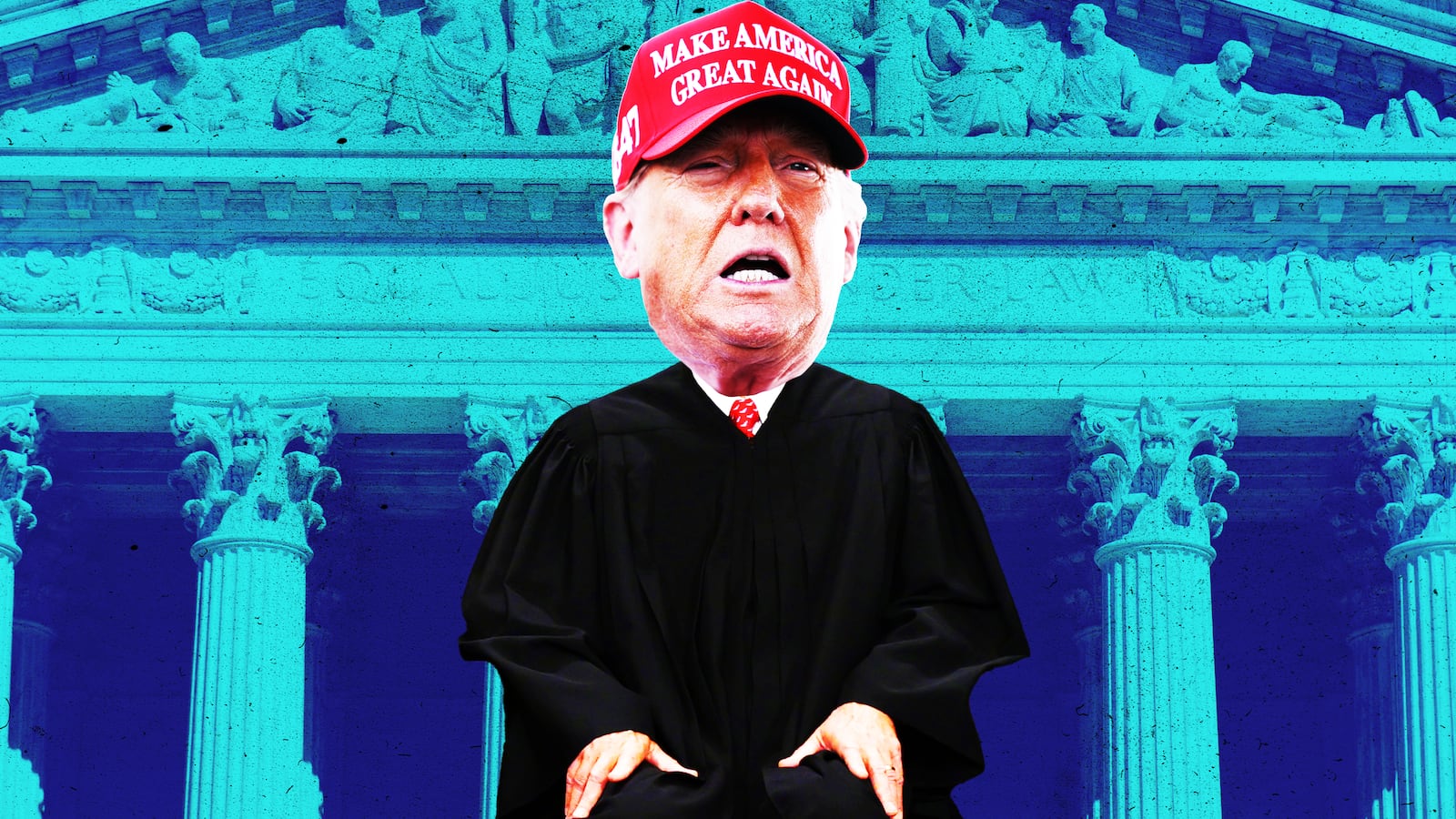 Donald Trump, supreme court photo illustration