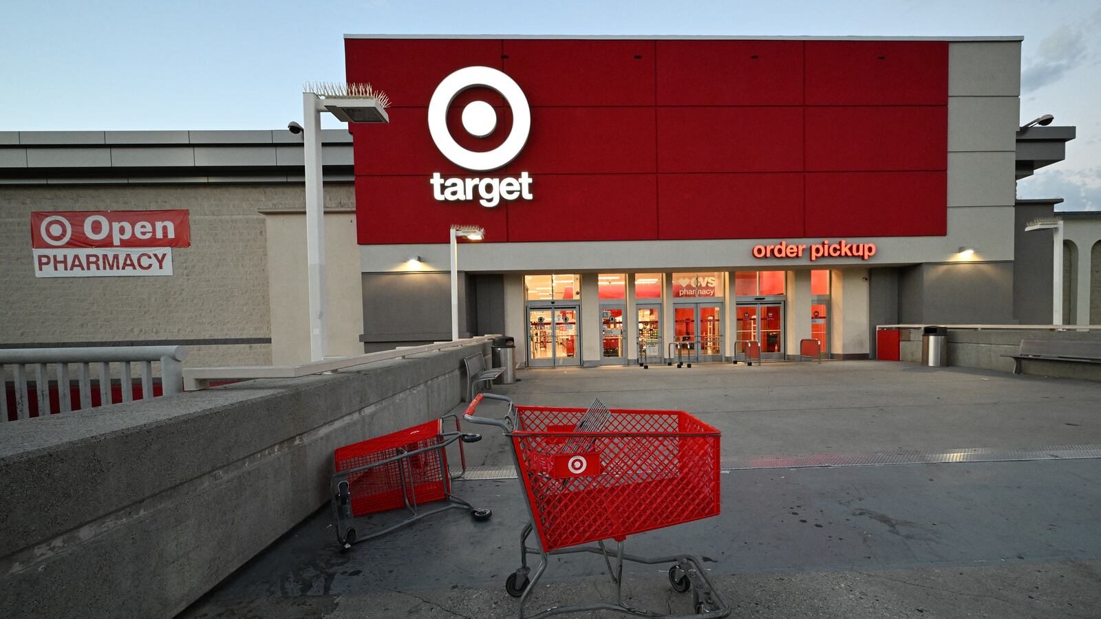 The exterior of a Target store in Los Angeles, California before the start of business on August 17, 2022. US retail sales held steady in July as gas prices fell sharply, but the new data released Wednesday by the Commerce Department showed consumers are still spending, keeping the pressure on the Federal Reserve to continue its aggressive interest rate hikes. (Photo by Robyn Beck / AFP) (Photo by ROBYN BECK/AFP via Getty Images)