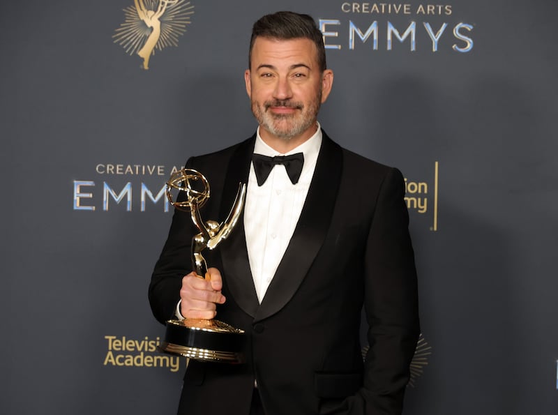 Jimmy Kimmel, winner of the Outstanding Host for a Game Show Award 2025