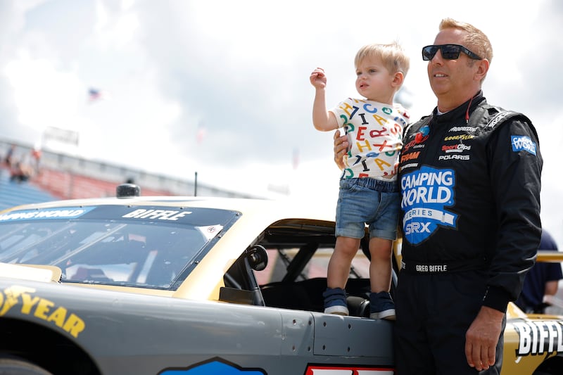 Greg Biffle and his son, Ryder Jack Biffle, in 2022.