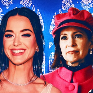 Katy Perry and Carrie Preston as Elsbeth.