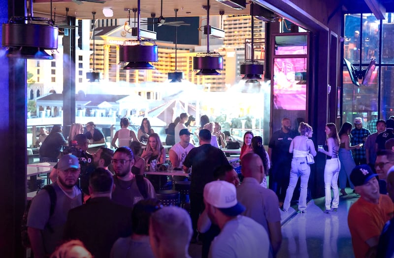 The inside of Bottled Blonde, where Bovino was living it up before being forced to leave.