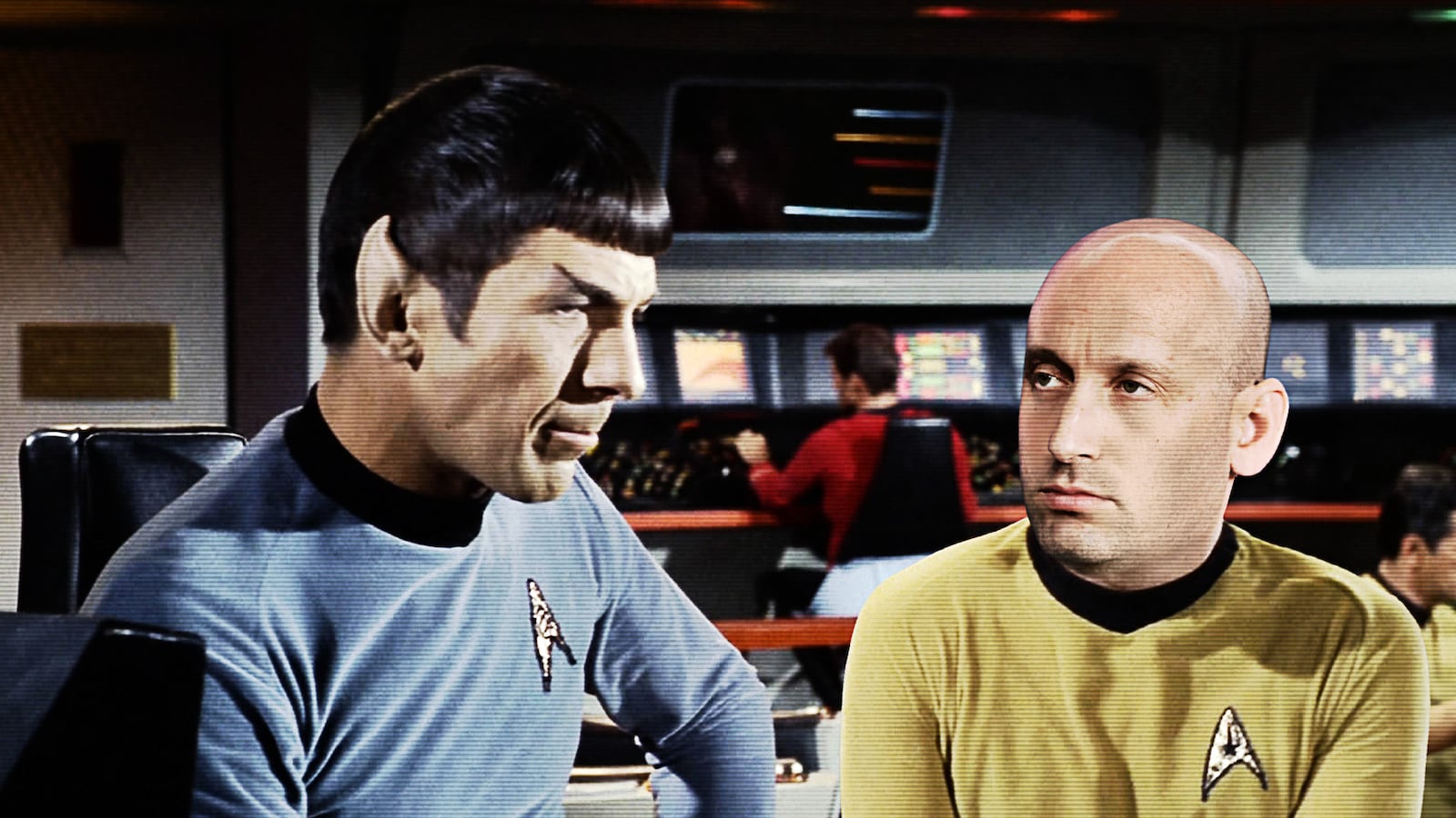 Stephen Miller as Captain Kirk on "Star Trek"